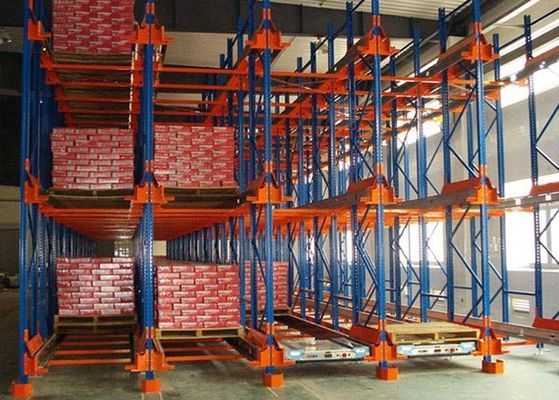 Otomatik Depo Depo Racking Sistemi Çelik Radyo Mekiği Sistemi