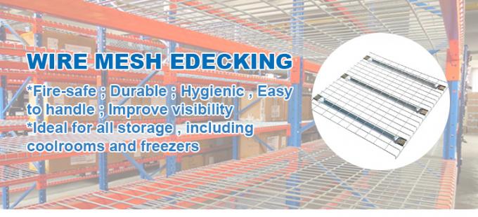 Galvanizli Çelik Palet Rack Tel Deck 50*100mm 100*100mm Rezervasyon için Açılık Ağı 0